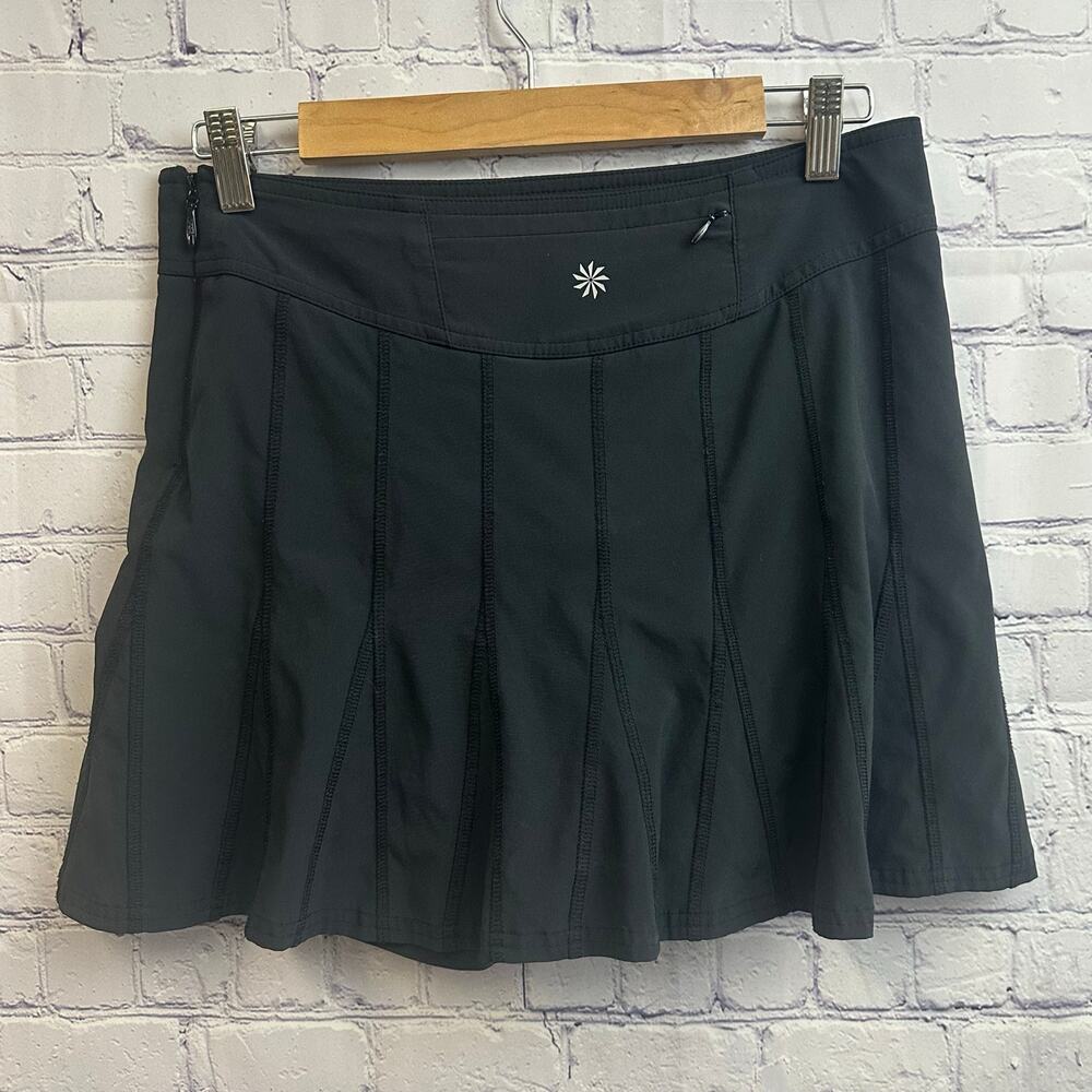 Athleta Pleated Wear About It Skort Black Activewear Women's 4 Athletic Tennis - Picture 2 of 6